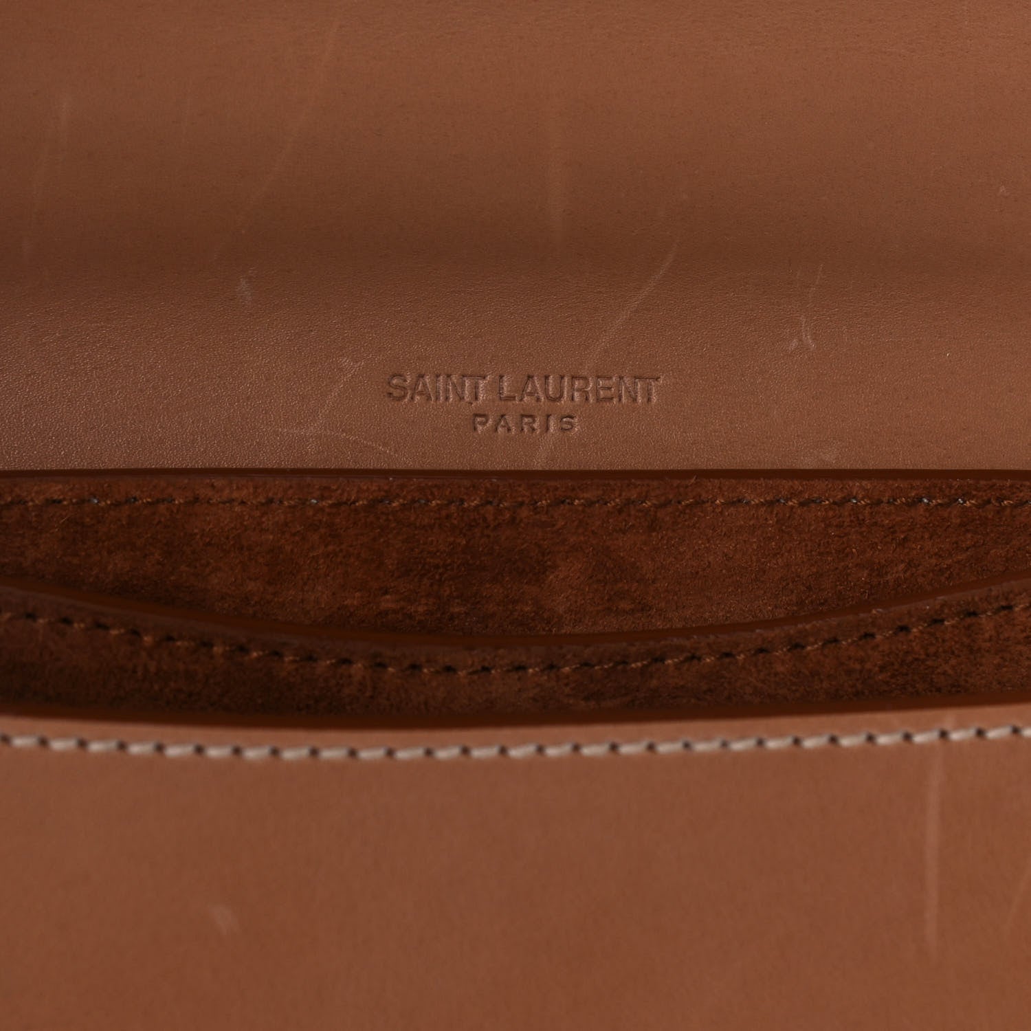 Saint Laurent Smooth Vintage Calfskin Small Kaia Satchel Brown Gold 6 of 11