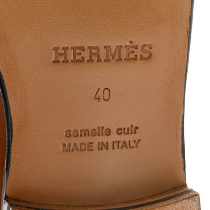 Hermes Heritage Calfskin Womens Kennedy Loafers 40 Naturel 8 of 12