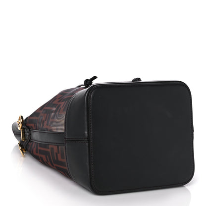 Fendi Mesh Vitello Grace F is Fendi FF 1974 Grande Mon Tresor Bucket Bag Marrone Black Ebano 4 of 15