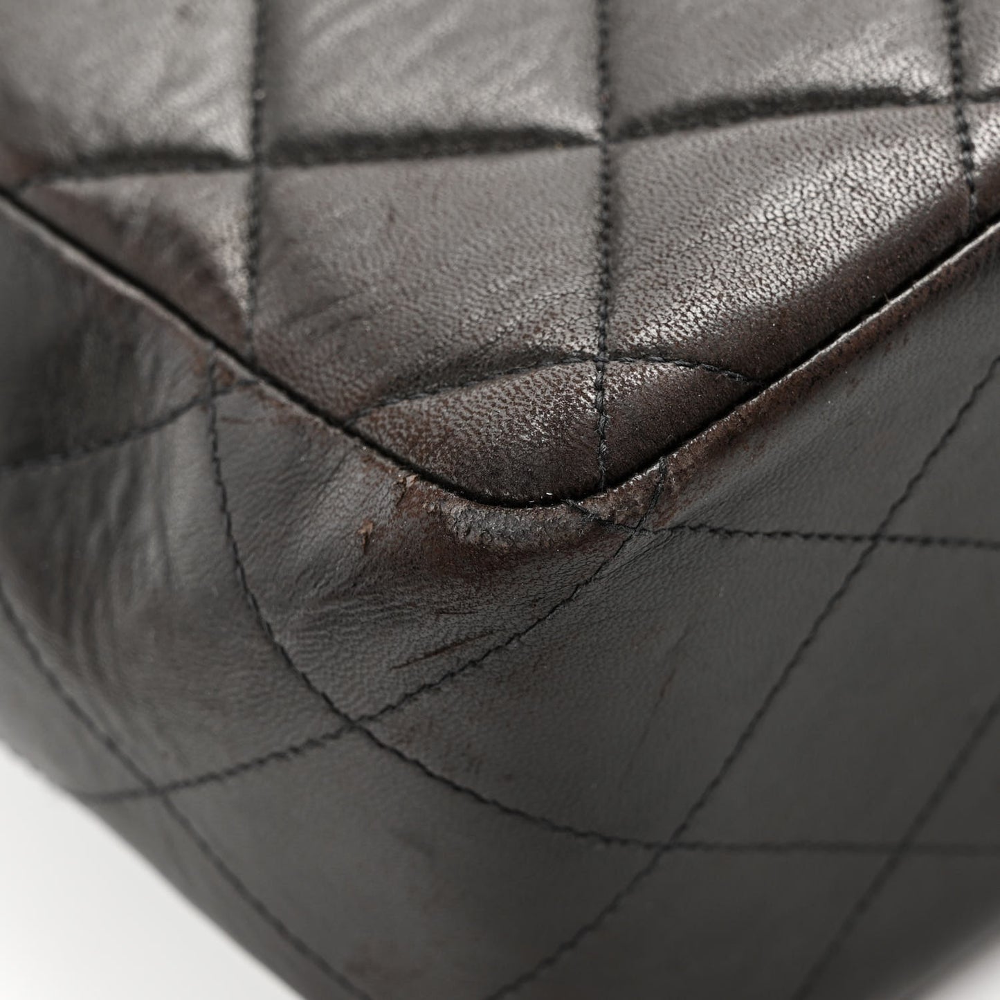 Lambskin Quilted XL Jumbo Single Flap Black