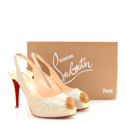 Christian Louboutin Glitter No Prive 100 Pumps 37 Platine 9 of 9
