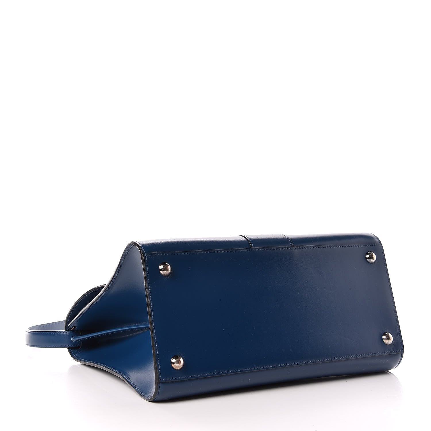 Delvaux Box Calfskin Brillant MM Satchel Blue De Prusse 4 of 12