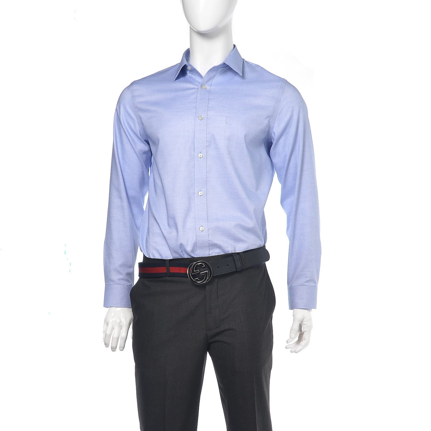 Gucci Calfskin Web Interlocking GG Belt 115 46 Navy Red 2 of 7