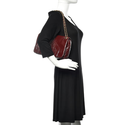 Chanel Vinyl Rock and Chain Medium Flap Bordeaux 2 of 11