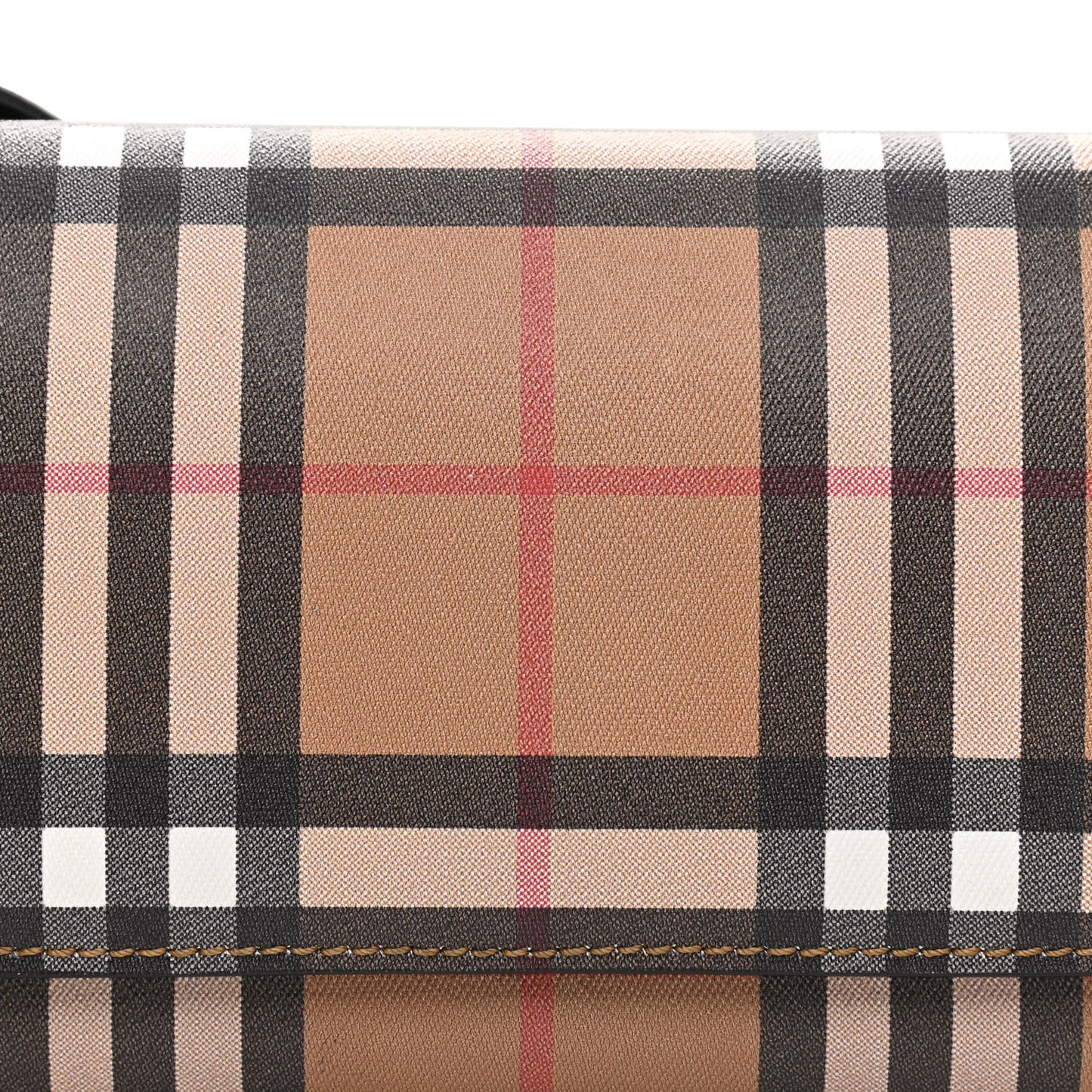 Vintage Check Henley Wallet On Chain Black