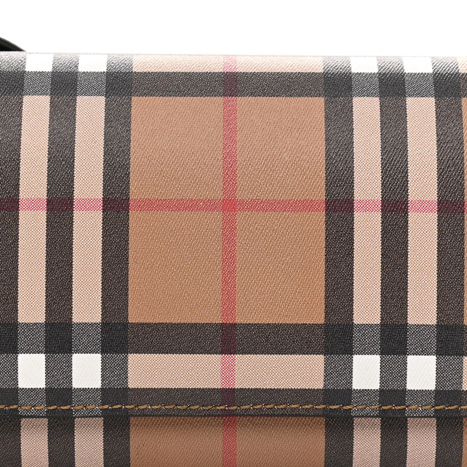 Burberry Vintage Check Henley Wallet On Chain Black 9 of 11