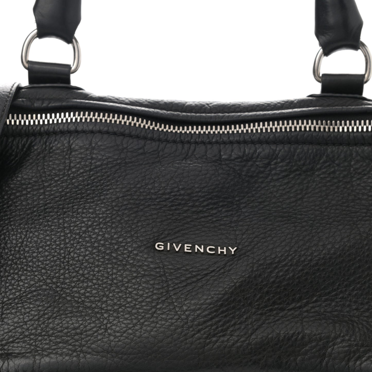 Pebbled Calfskin Medium Bolt Stud Pandora Black