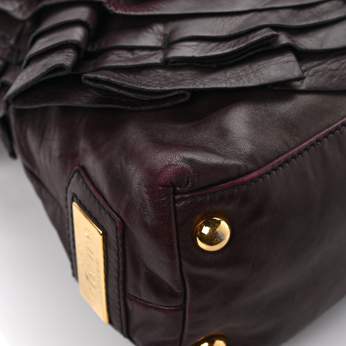 Nappa Petale Dome Bag Burgundy