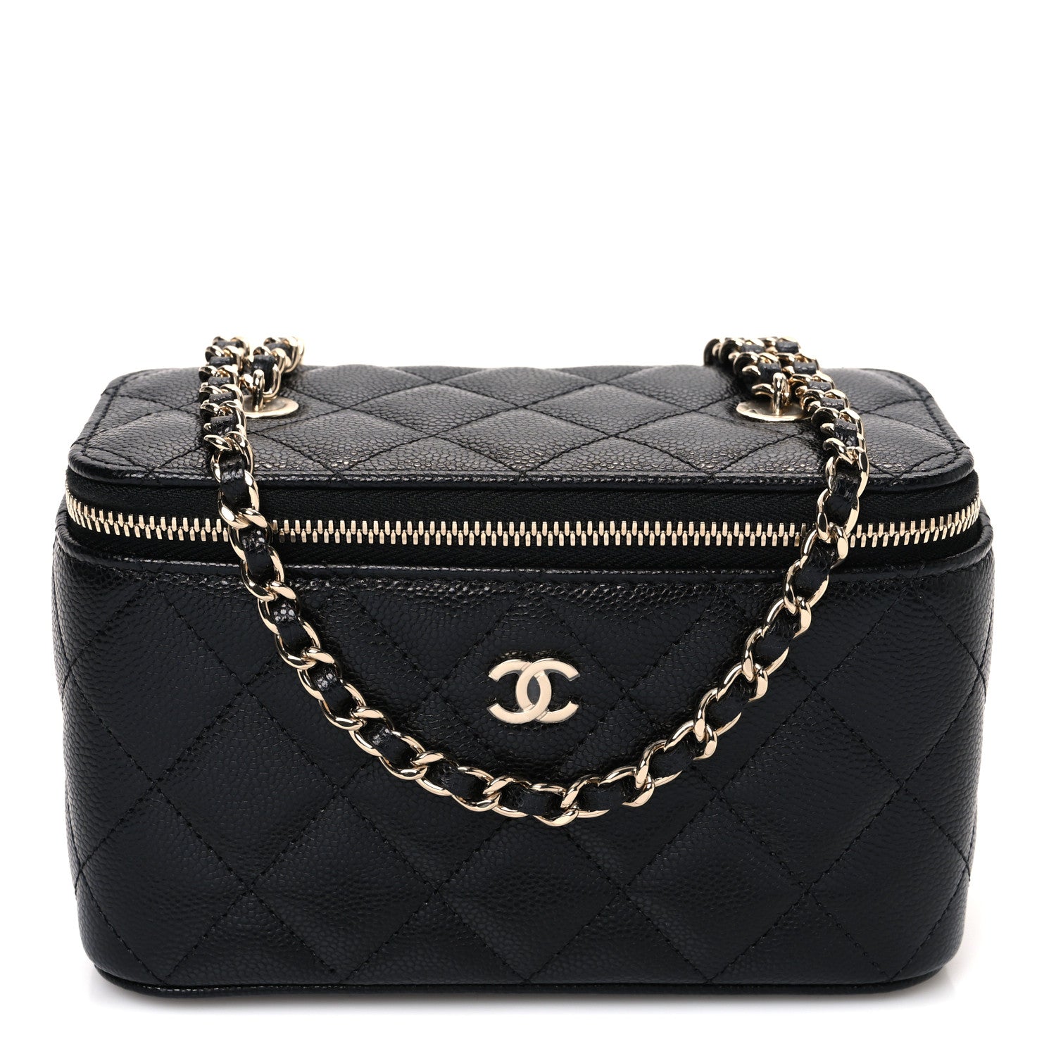 Chanel Caviar Quilted Small Vanity Case With Chain Black 1 of 11