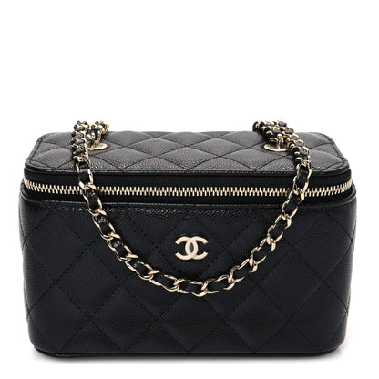 Chanel Caviar Quilted Small Vanity Case With Chain Black 1 of 11
