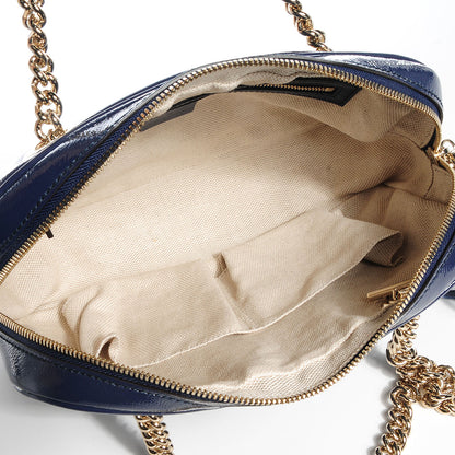 Gucci Soft Patent Small Soho Bowler Uniform Blue 5 of 7