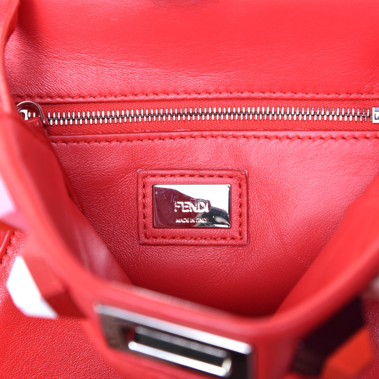 Nappa Studded Mini Peekaboo Iconic Satchel Fiamma Multicolor
