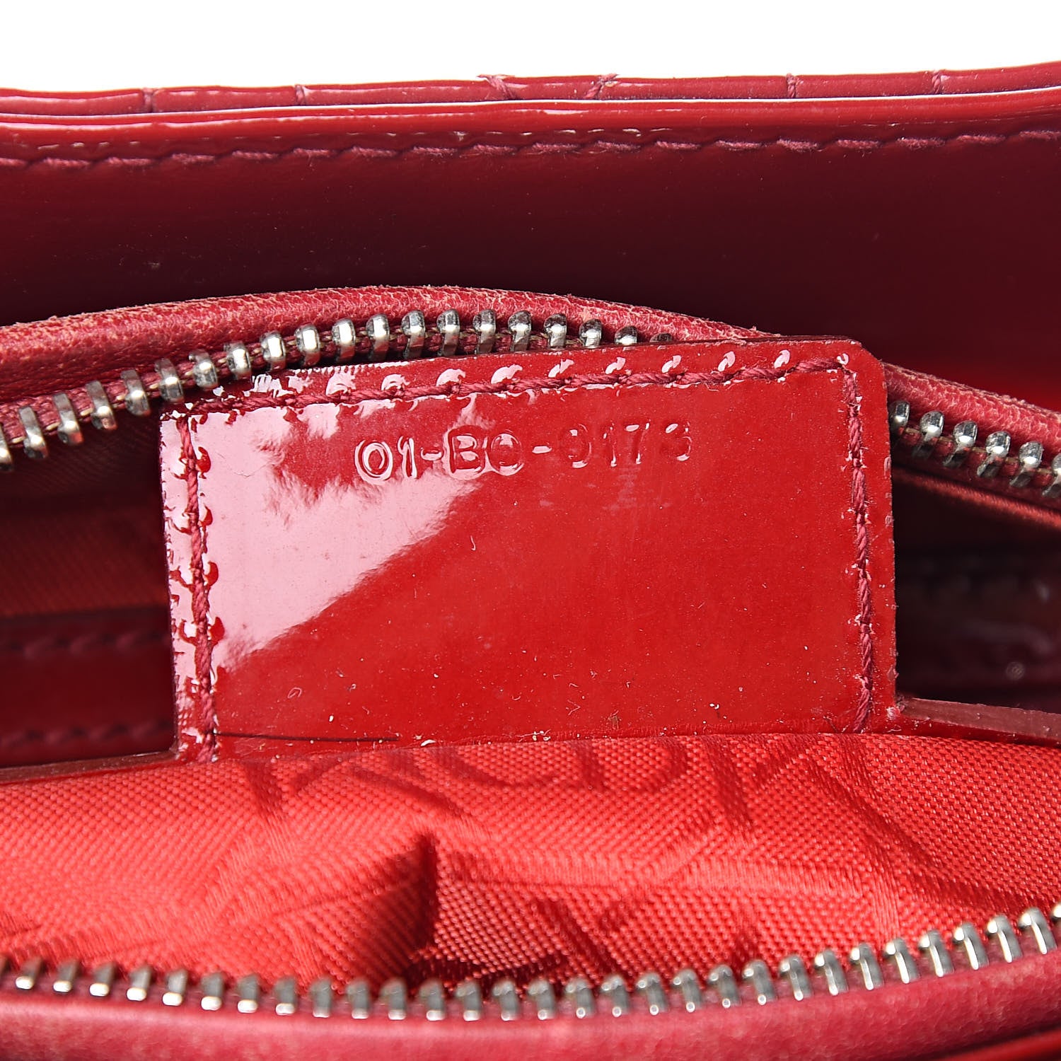 Christian Dior Patent Cannage Medium Lady Dior Red 7 of 13