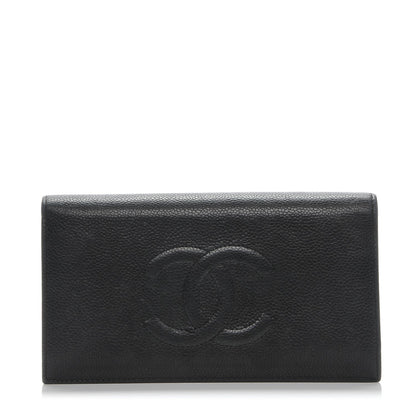 Chanel Caviar Timeless CC Yen Wallet Black 1 of 8