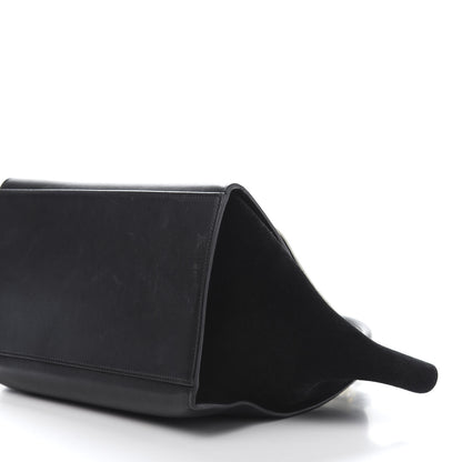 Celine Smooth Calfskin Suede Medium Bi-Color Trapeze Black 10 of 16