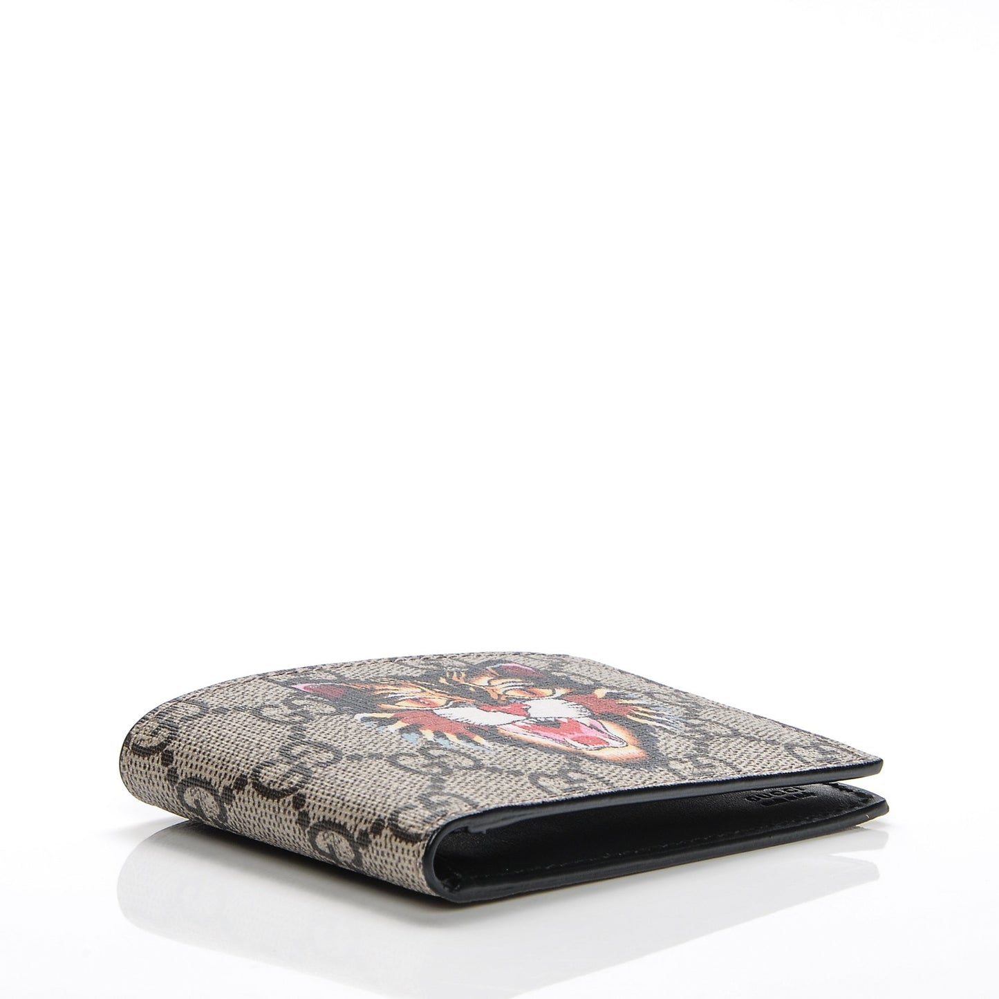 GG Supreme Monogram Angry Cat Bi-Fold Wallet