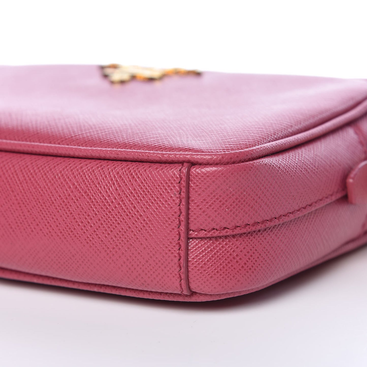 Saffiano Lux Mini Camera Crossbody Bag Bruyere