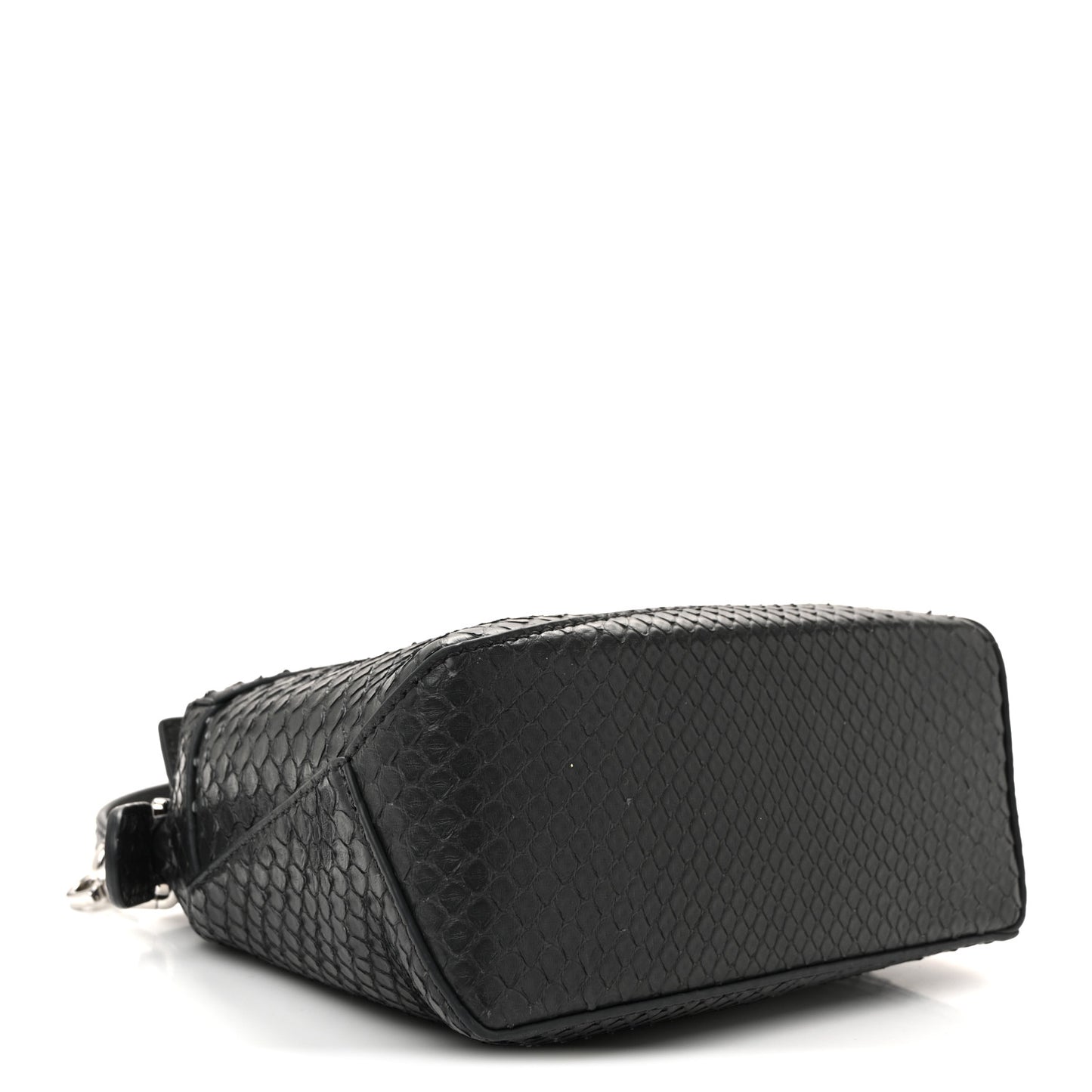 Snakeskin Mini Puzzle Bag Dark Grey