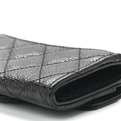 Chanel Caviar Quilted Flap Card Holder Wallet Black 12 of 13