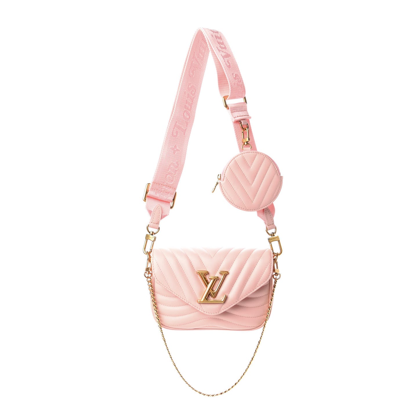 Calfskin New Wave Multi Pochette Rose Ballerine