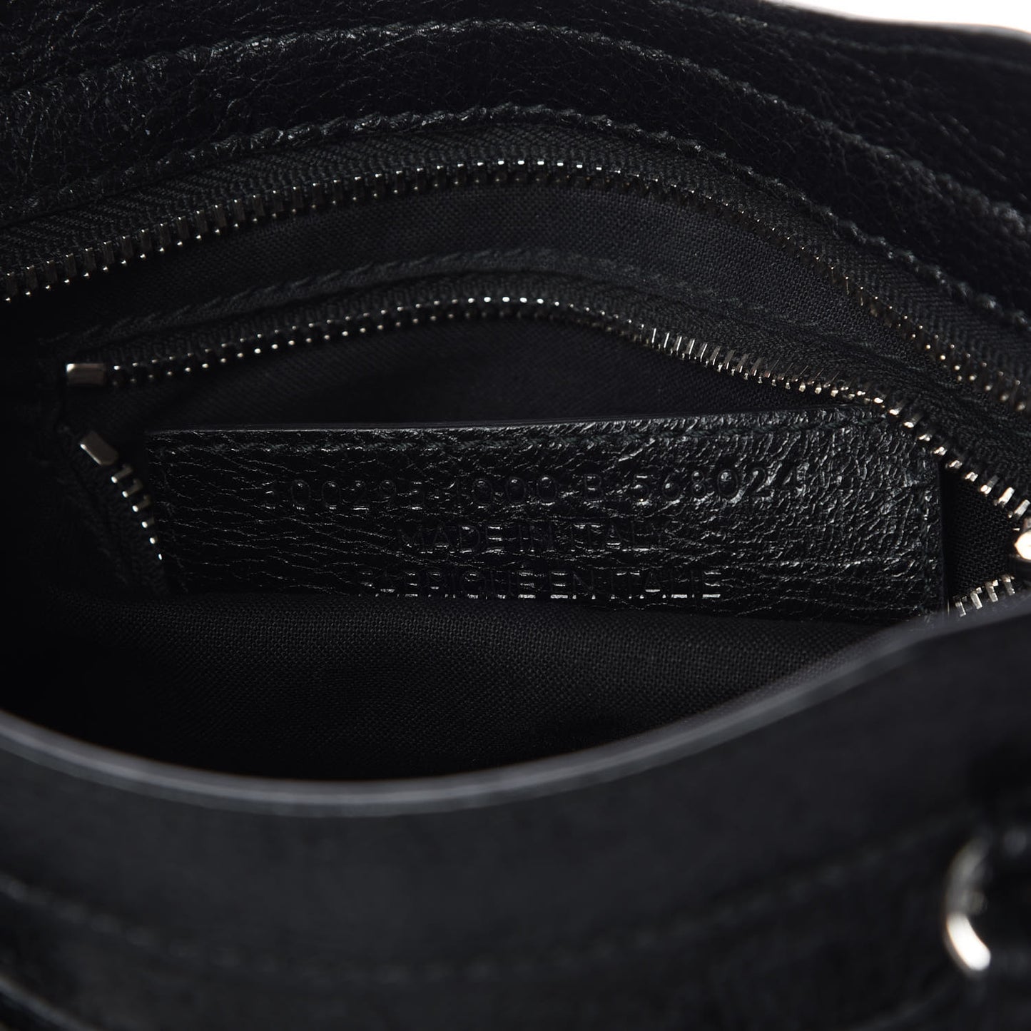 Agneau Classic Silver Hardware Mini City Black