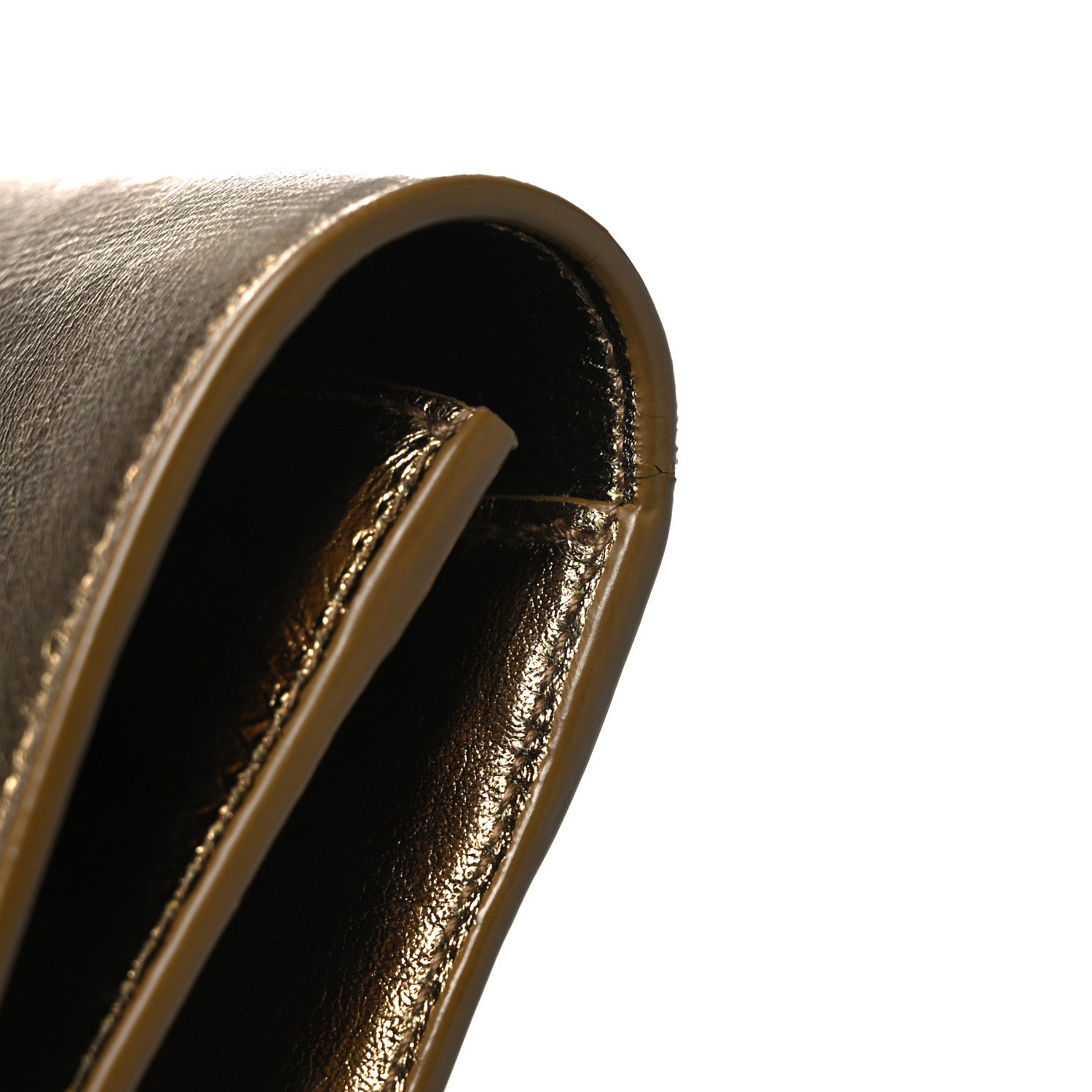 Saint Laurent Metallic Calfskin Monogram Large Belle De Jour Clutch Gold 11 of 12