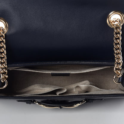 Gucci Soft Microguccissima Medium Emily Chain Shoulder Bag Blue 5 of 9