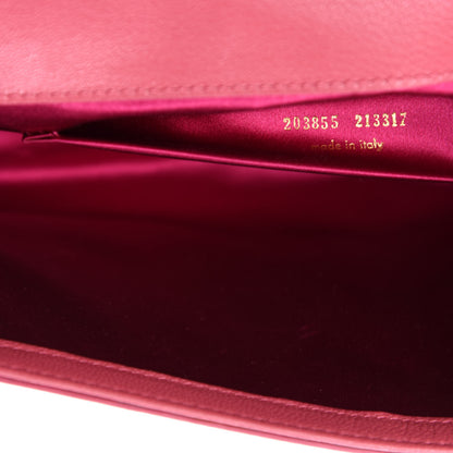 Saint Laurent Calfskin Monogram Large Belle De Jour Clutch Pink 9 of 10