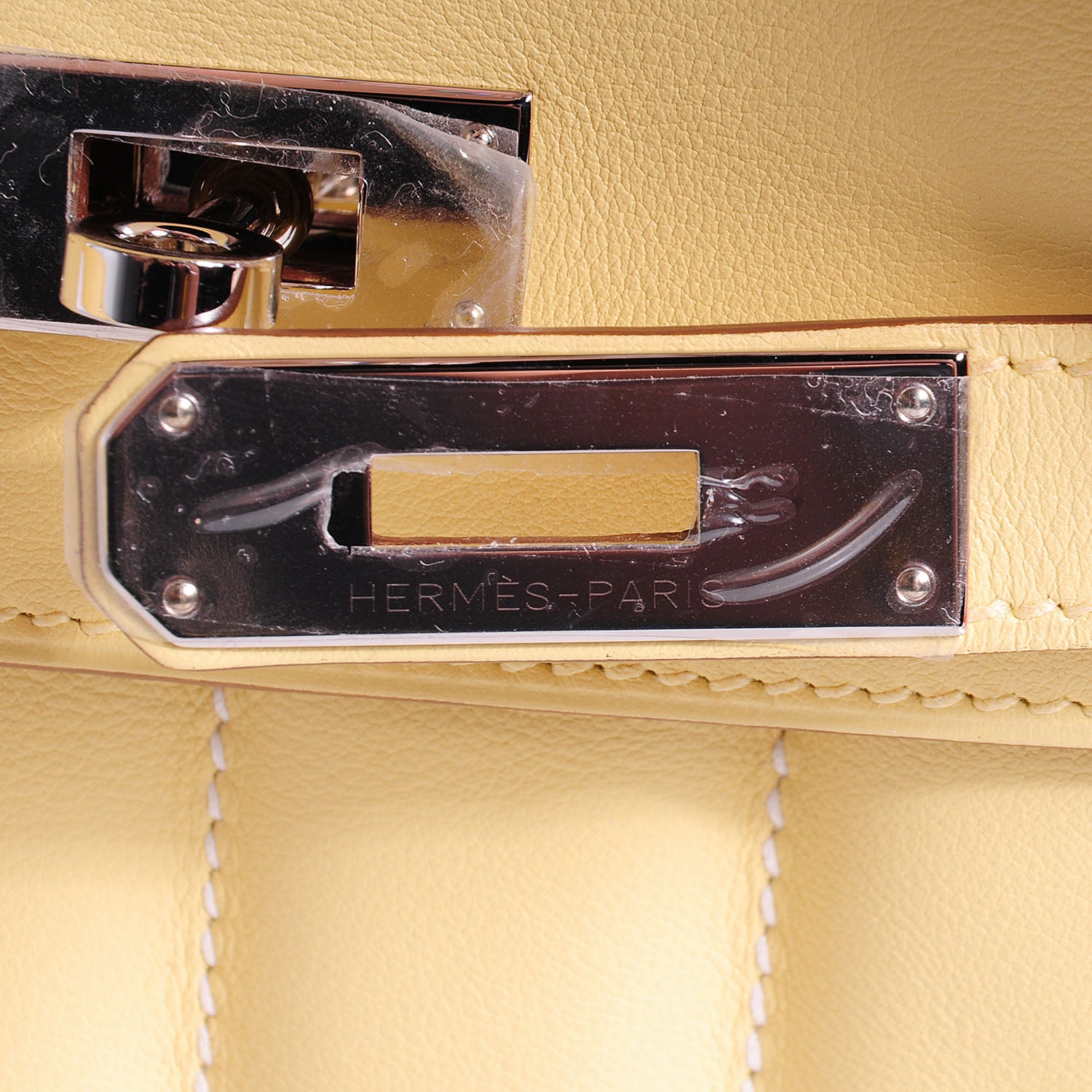 Hermes Veau Swift Mini Sac Berline Jaune Poussin 4 of 14