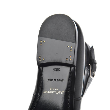 Saint Laurent Calfskin Women's London 20 Jodhpur Cropped Boots 36.5 Black 16 of 17