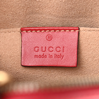 Gucci Calfskin Matelasse Small GG Marmont Chain Shoulder Bag Hibiscus Red 6 of 12