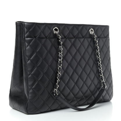 Chanel Calfskin Quilted Large Classic Shopping Tote Black 2 of 4