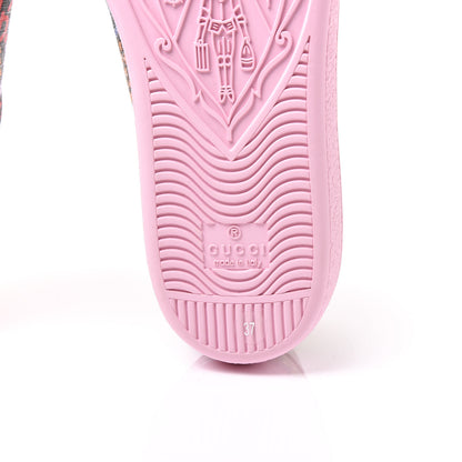 Gucci GG Supreme Monogram Psychedelic Womens Ace Sneakers 37 Black Multicolor Sugar Pink 6 of 9