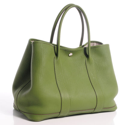 Hermes Veau Negonda Garden Party Tote MM 36 Vert Anis 3 of 8