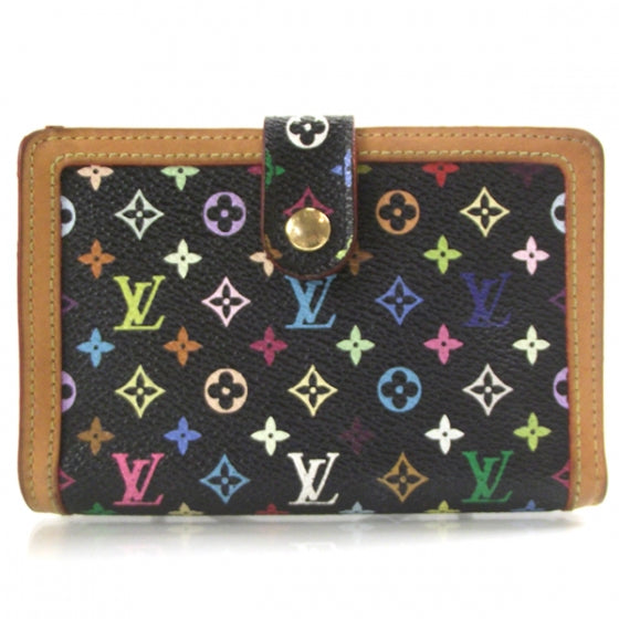 Monogram Multicolor French Purse Wallet Black