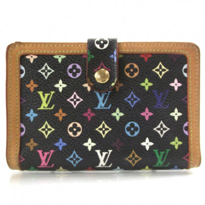 Louis Vuitton Monogram Multicolor French Purse Wallet Black 1 of 9