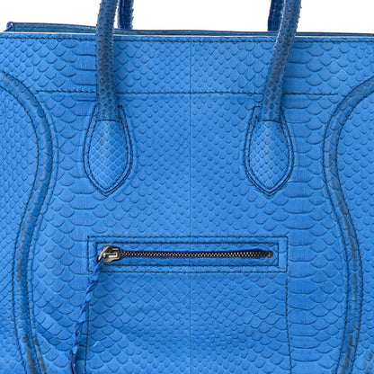 Celine Snakeskin Medium Phantom Luggage Blue 8 of 13