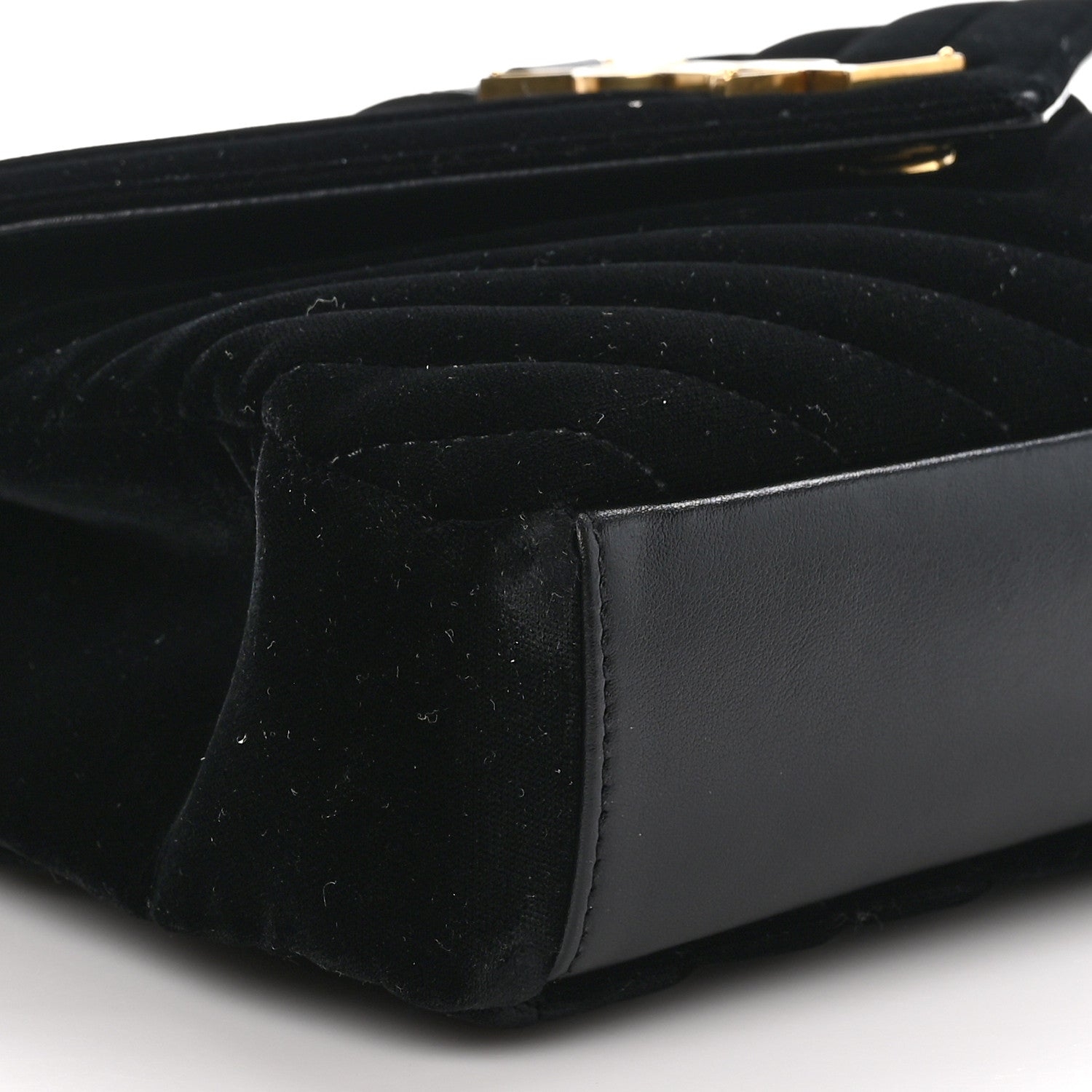Saint Laurent Velvet Y Quilted Monogram Small Loulou Chain Satchel Black 9 of 11