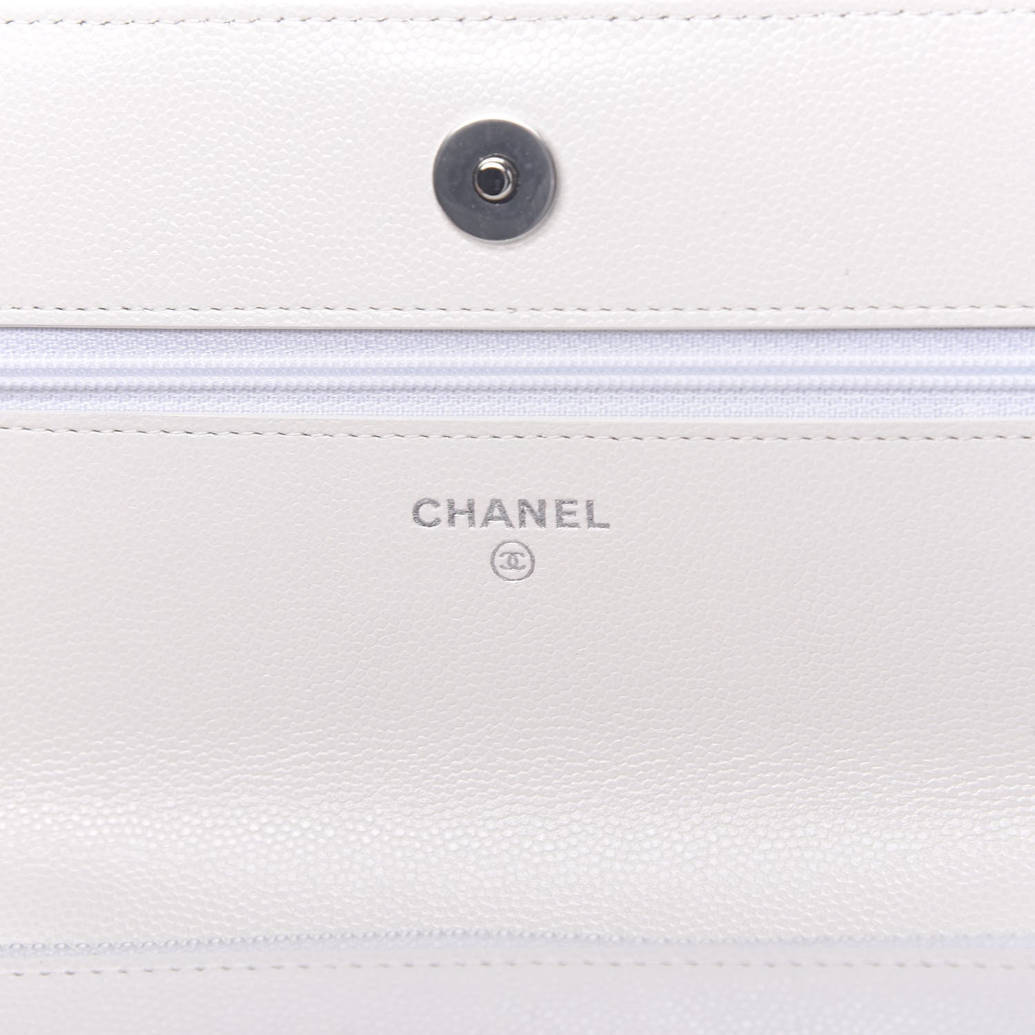 Chanel Caviar Quilted My Everything Wallet On Chain WOC White 6 of 12
