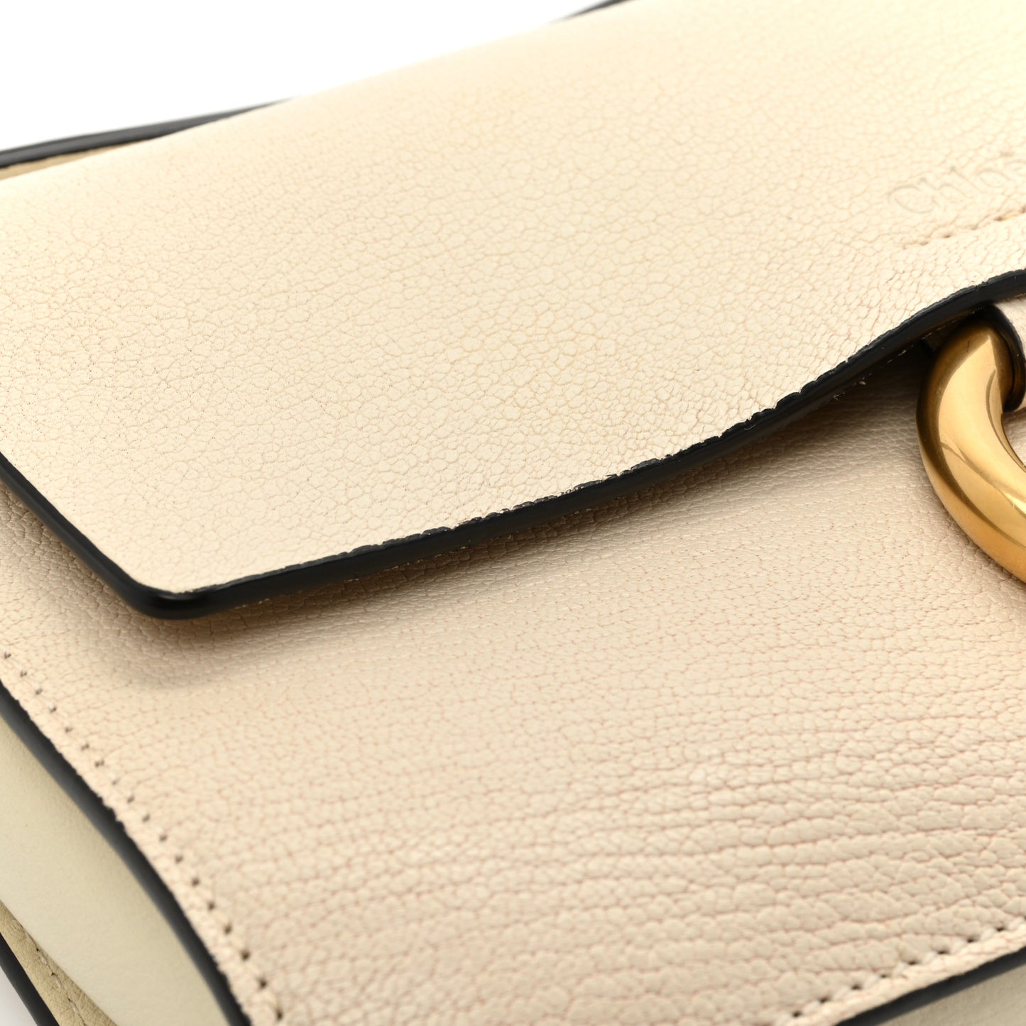 Goatskin Small Faye Shoulder Bag Off White