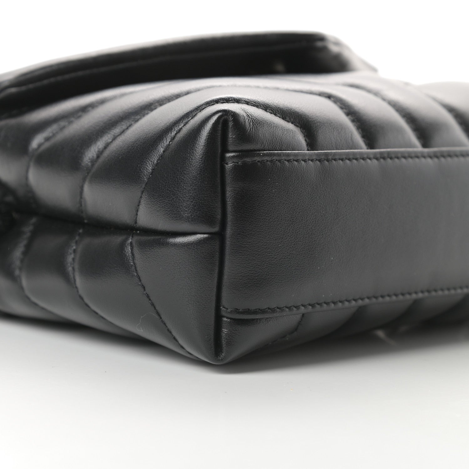 Saint Laurent Calfskin Y Quilted Monogram Toy Loulou Crossbody Bag Black 9 of 11