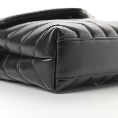 Saint Laurent Calfskin Y Quilted Monogram Toy Loulou Crossbody Bag Black 9 of 11