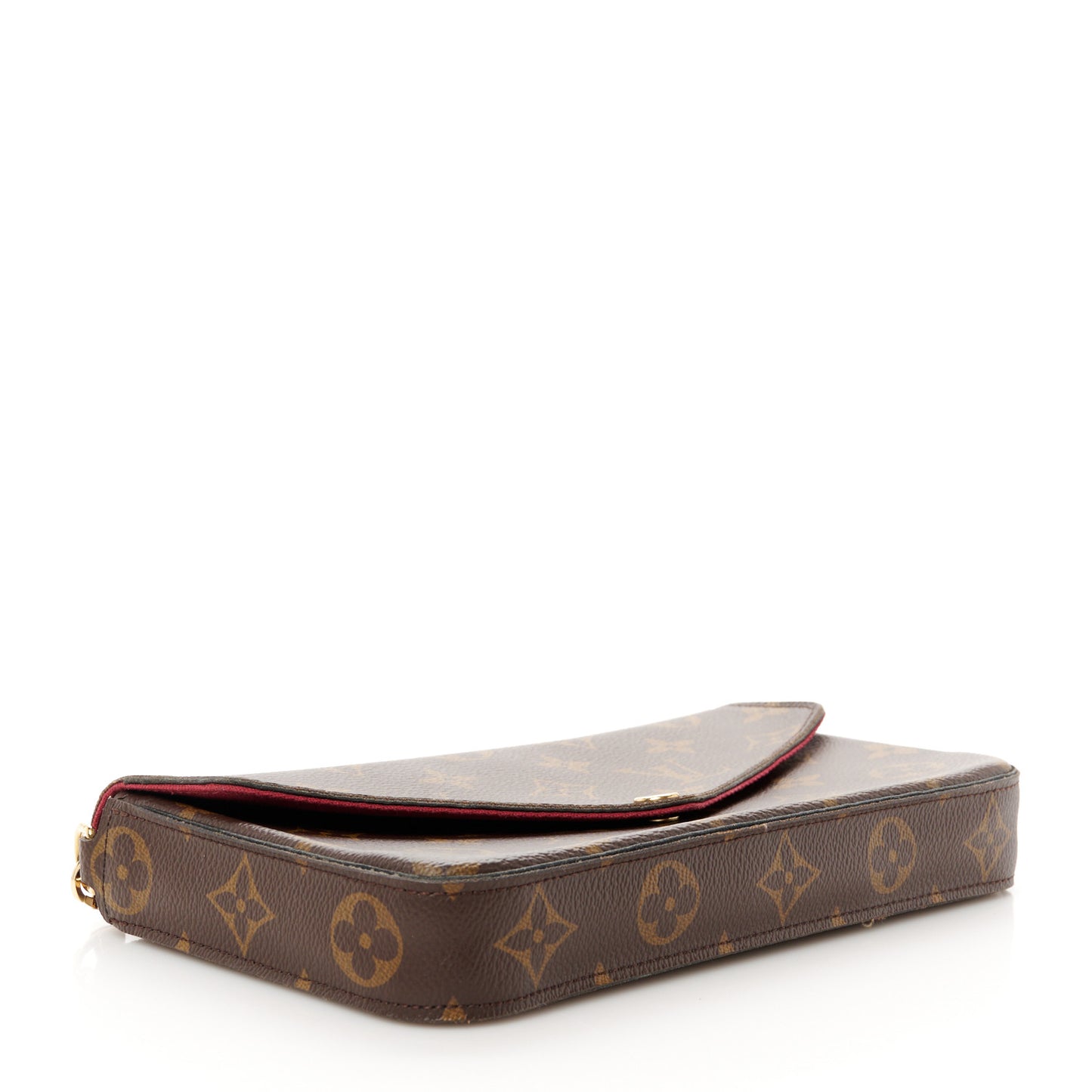 Monogram Pochette Felicie Chain Wallet Fuchsia