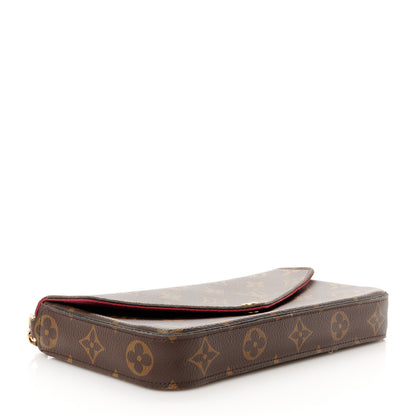 Louis Vuitton Monogram Pochette Felicie Chain Wallet Fuchsia 4 of 11