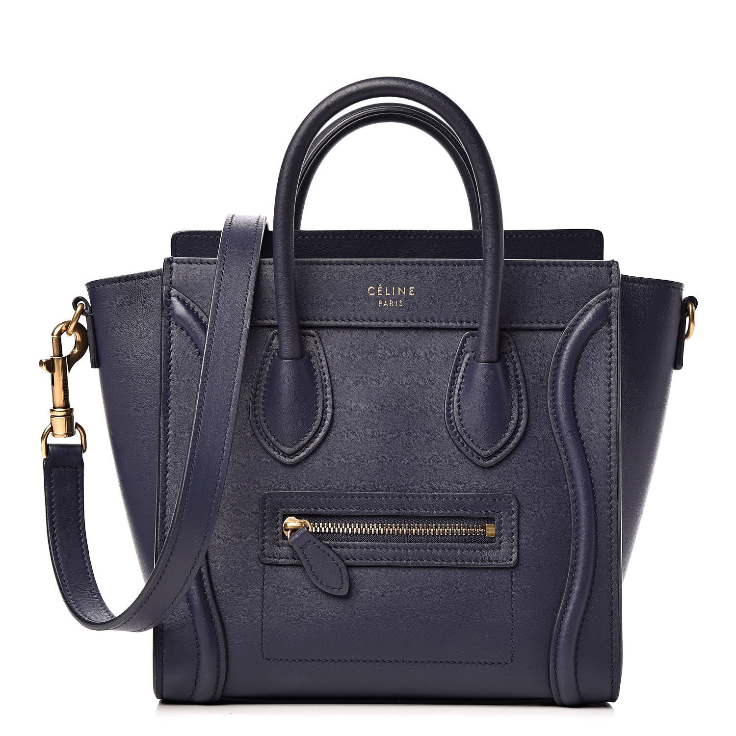 Celine Smooth Calfskin Nano Luggage Ink 1 of 13