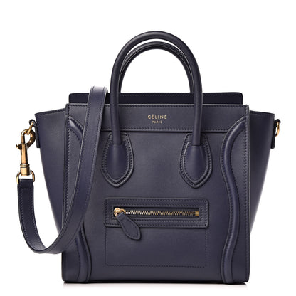 Celine Smooth Calfskin Nano Luggage Ink 1 of 13