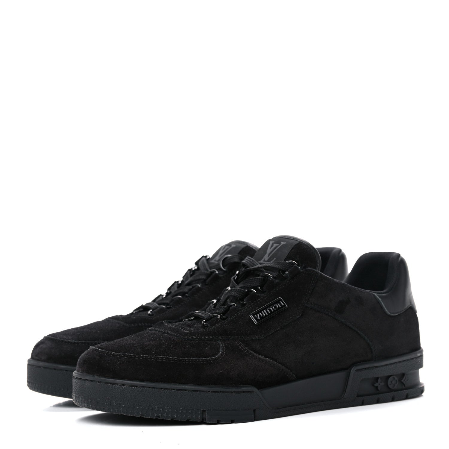 Louis Vuitton Suede Mens LV Trainer Sneakers 8 Black 3 of 11