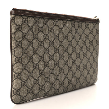 Gucci GG Supreme Monogram Large Ophidia Pouch Clutch Brown 3 of 8