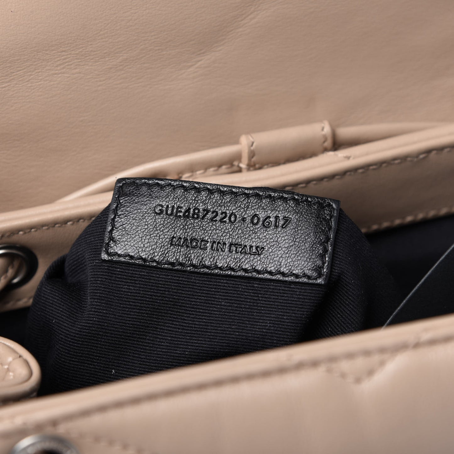Calfskin Y Quilted Monogram Small Loulou Backpack Dark Beige