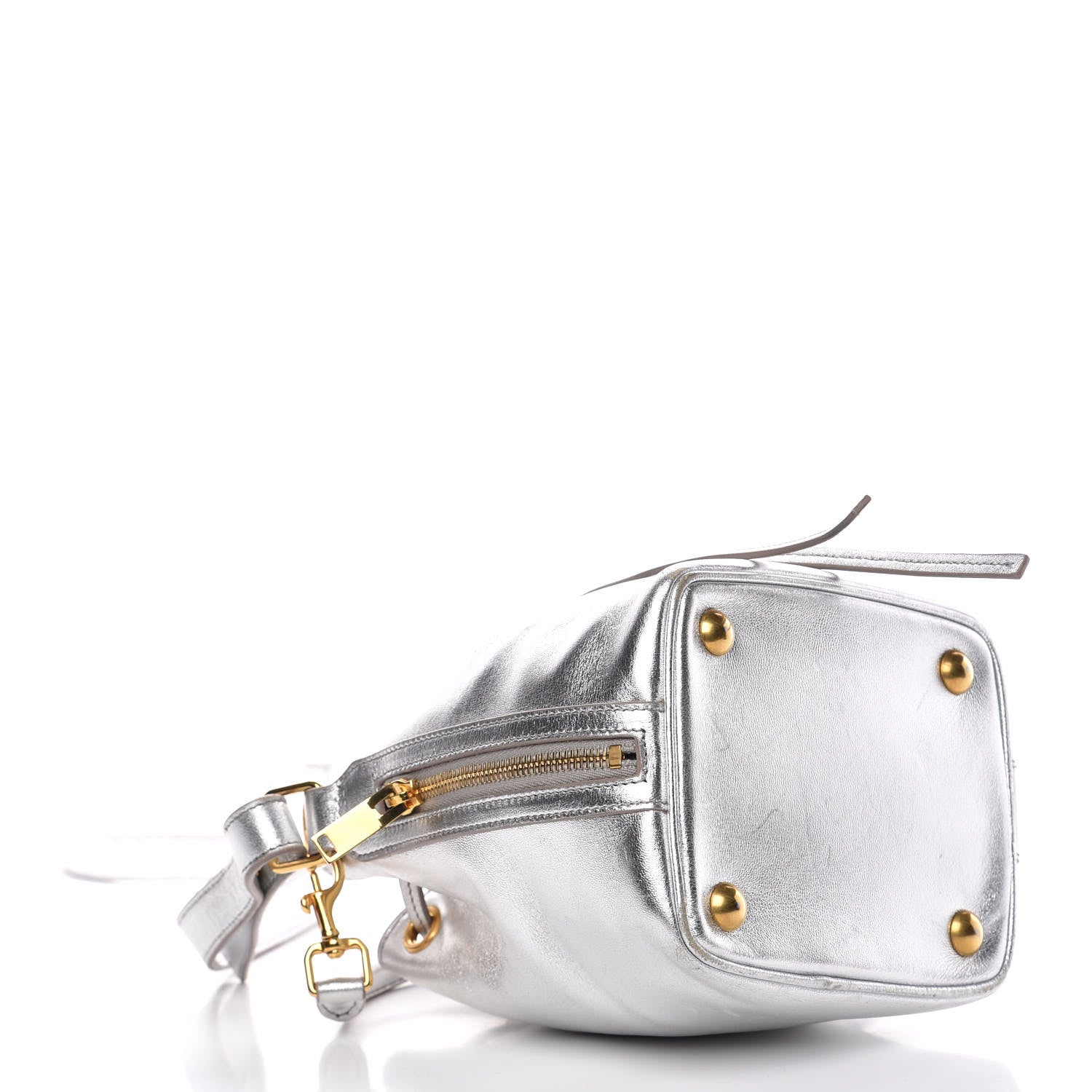 Saint Laurent Metallic Calfskin Small Emmanuelle Bucket Bag Silver 5 of 15